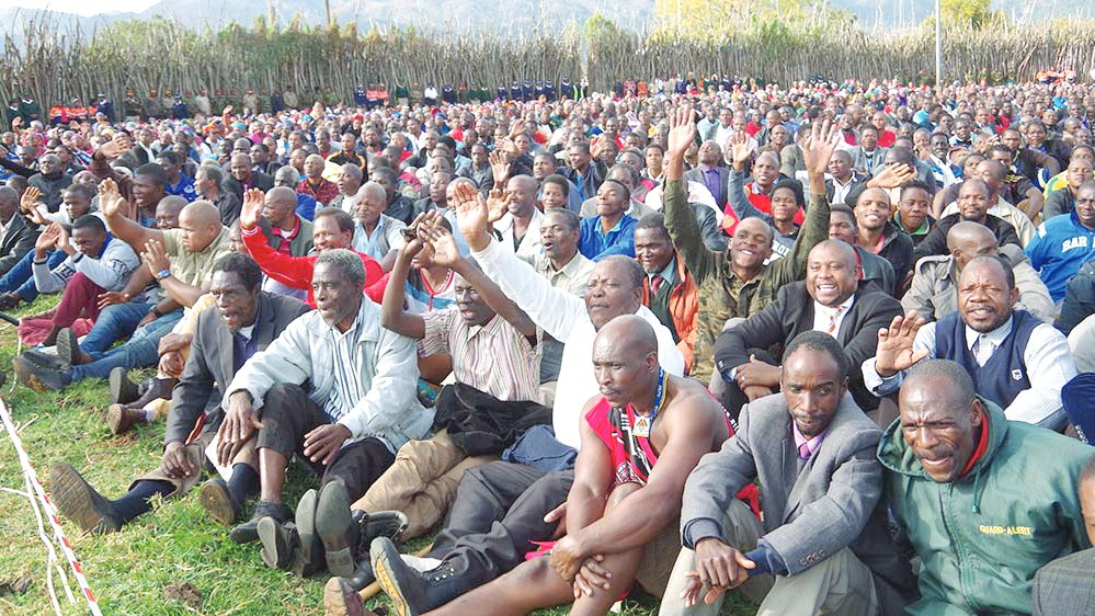 A section of emaSwati during the People’s Parliament (Sibaya).